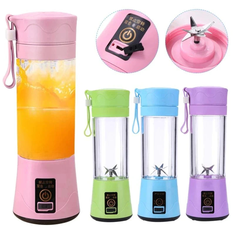 Mini Portable Blender Shake Take Juice Cup 6 Blades Rechargeable