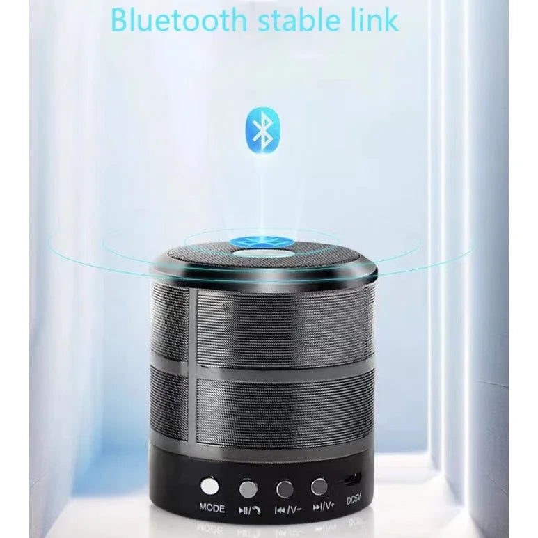 Mini Caixa De Som 887 Portátil Bluetooth Usb Mp3 P2 Sd Rádio Fm